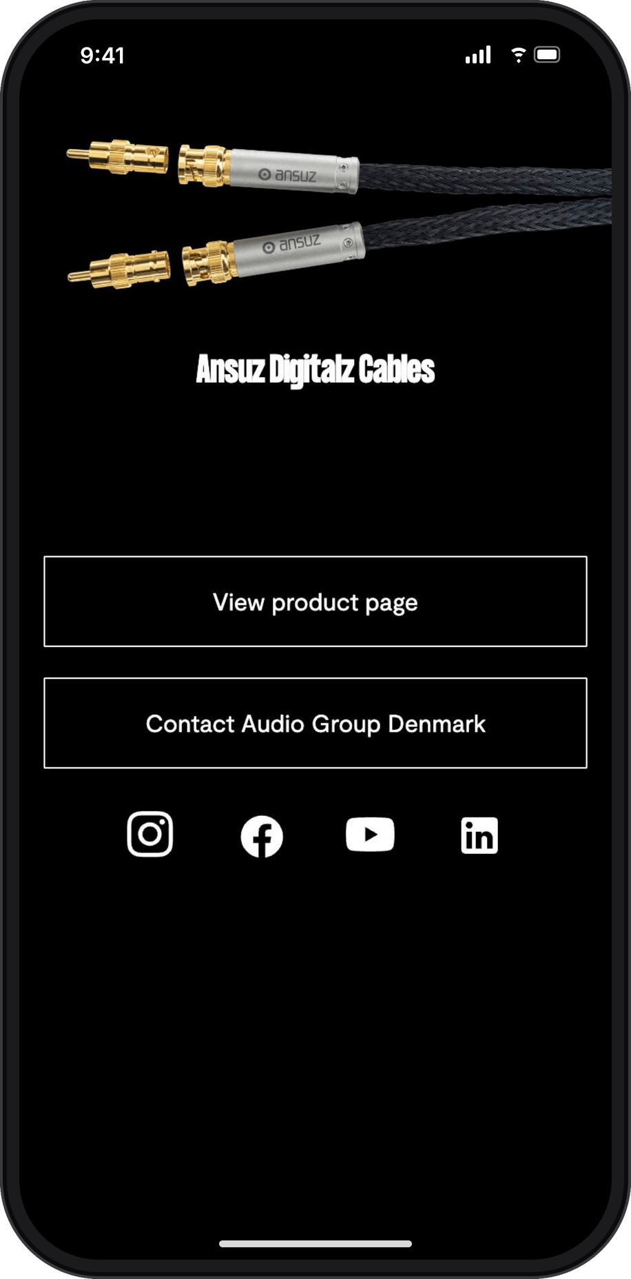 Audio Groups easylink vist på en mobil