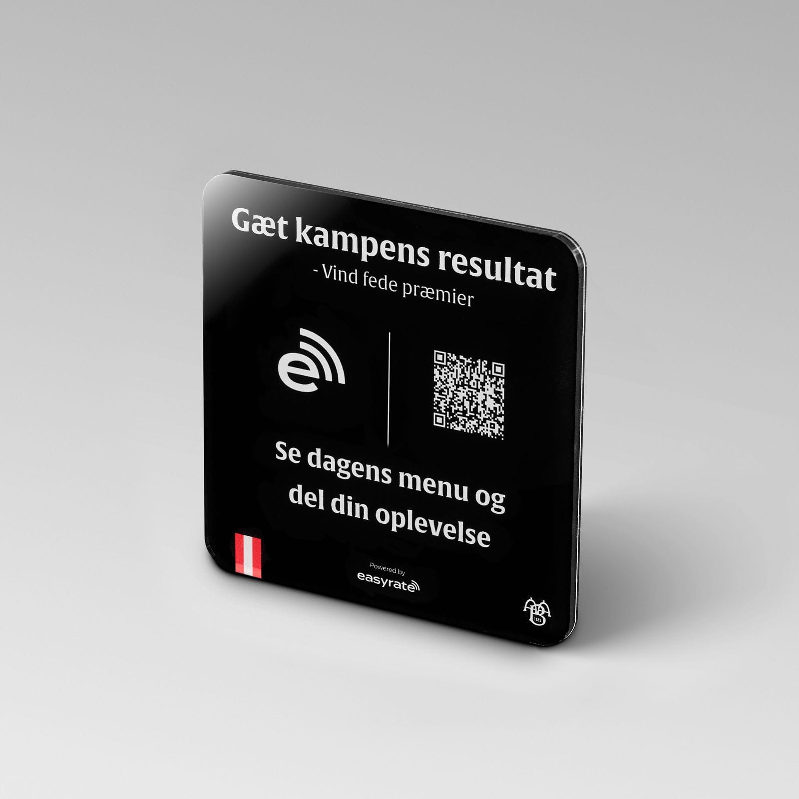 Sort NFC-plade med konkurrence