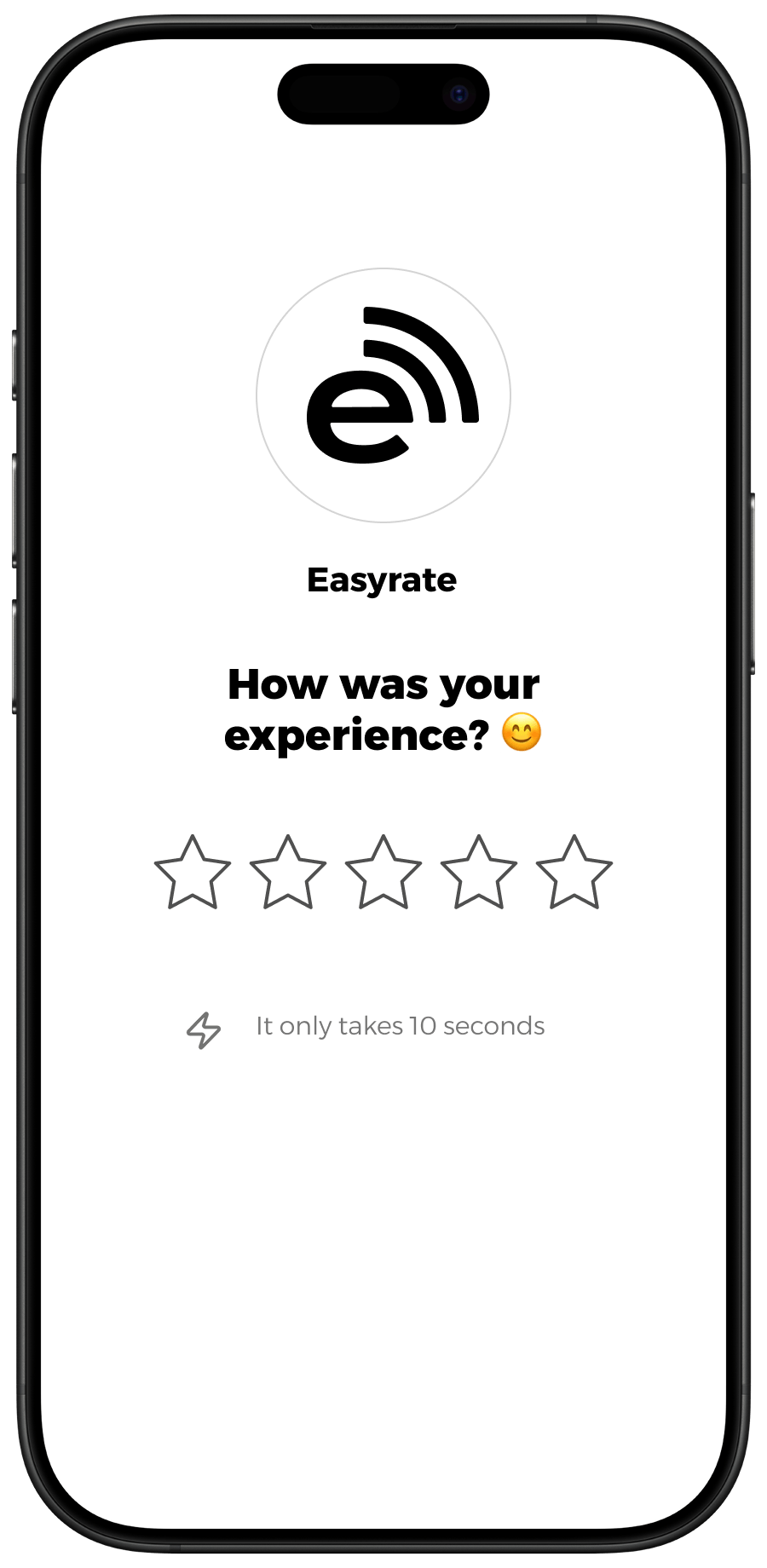Customer review flow on a phone